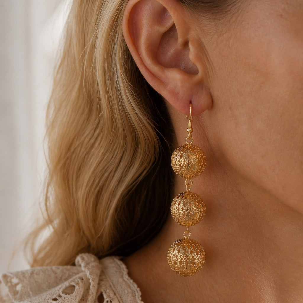 Pendientes bohemios elegantes de gota – imagen 2