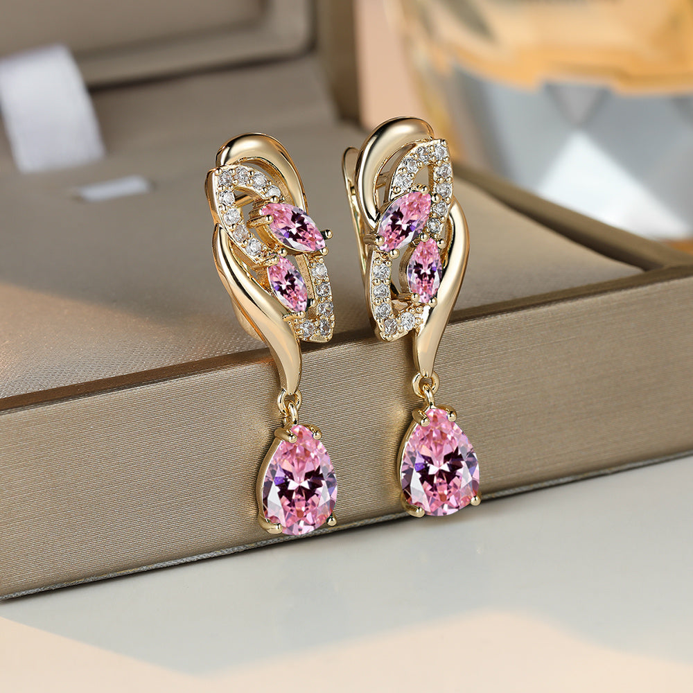 Pendientes glamour de piedra natal – imagen 2