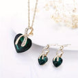 Conjunto de joyería Emerald Heart Infinity