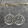 Pendientes vintage de laberinto plateados