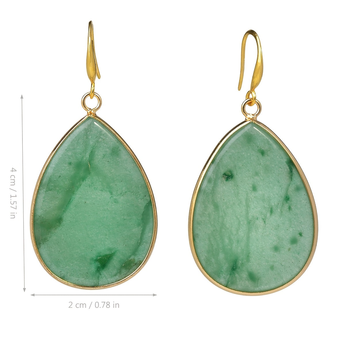 Pendientes colgantes pulidos en forma de pera – imagen 3