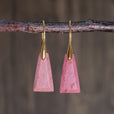 Pendientes largos bohemios de piedra geométrica – imagen 4