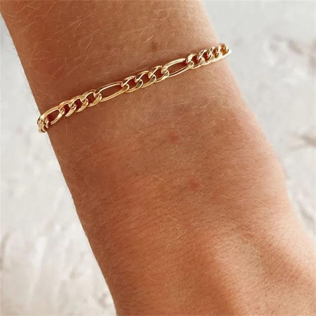 Pulsera vintage de cadena dorada – imagen 21