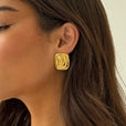 Pendientes espiral dorados Aurelia – imagen 2