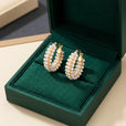 Pendientes de aro burbuja con perlas – imagen 3