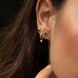 Pendientes de aro modernos con acentos de cristal – imagen 4