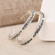 Pendientes de aro plateados elegantes – imagen 2