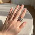 Anillo vintage de plata en capas – imagen 2