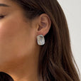 Pendientes de plata rectangulares luminosos – imagen 2