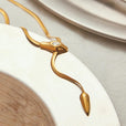 Collar de serpiente dorado vintage – imagen 2
