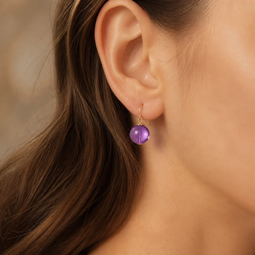 Pendientes clásicos de esfera colgante