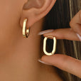 Pendientes de aro geométricos elegantes – imagen 4