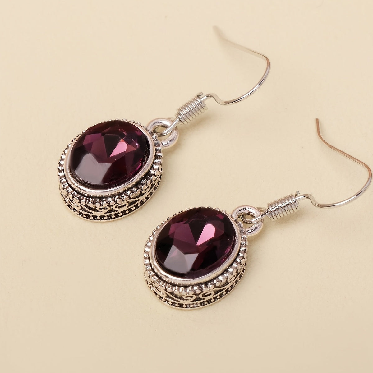 Pendientes ovalados de perla opulentos en plata de ley – imagen 5
