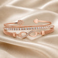 Set de pulseras infinito de strass color oro blanco – imagen 3
