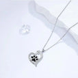 Collar con colgante de huella de corazón