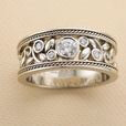 Anillo de oro blanco con circonita – imagen 2