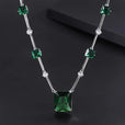 Set de joyería rectangular esmeralda – imagen 2