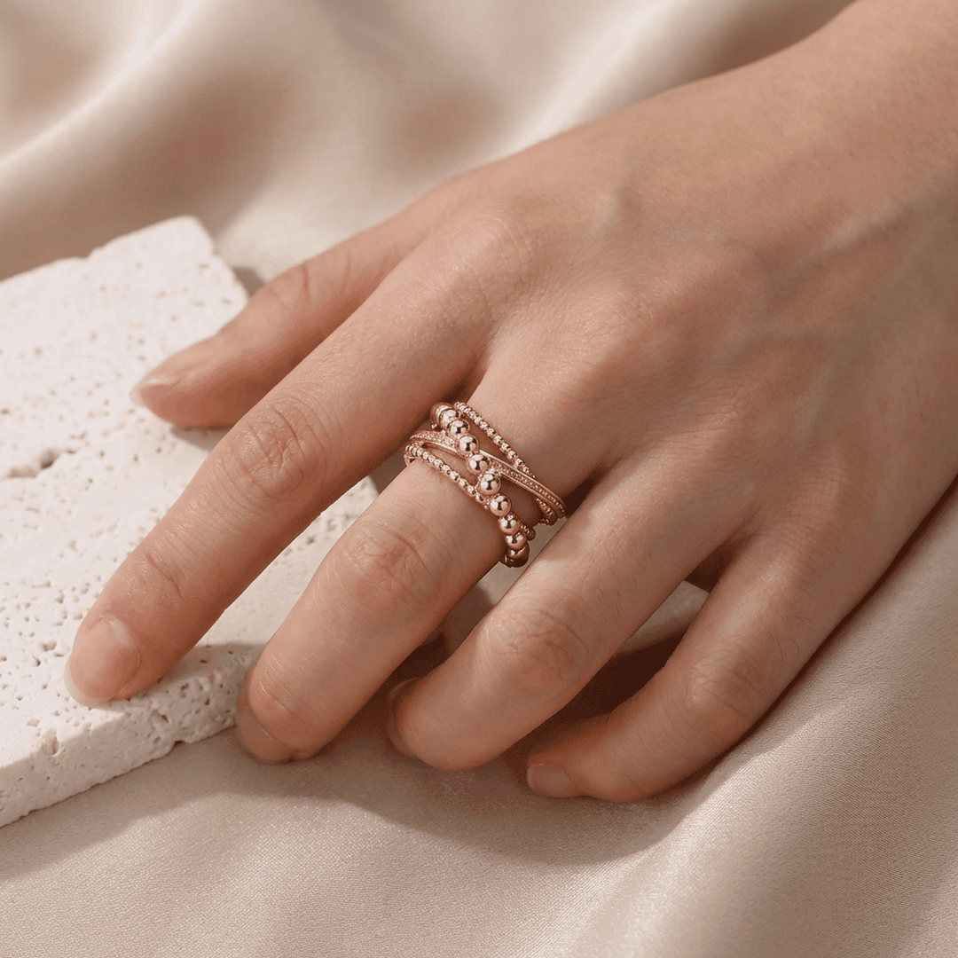 Anillo vintage ajustable en espiral – imagen 3