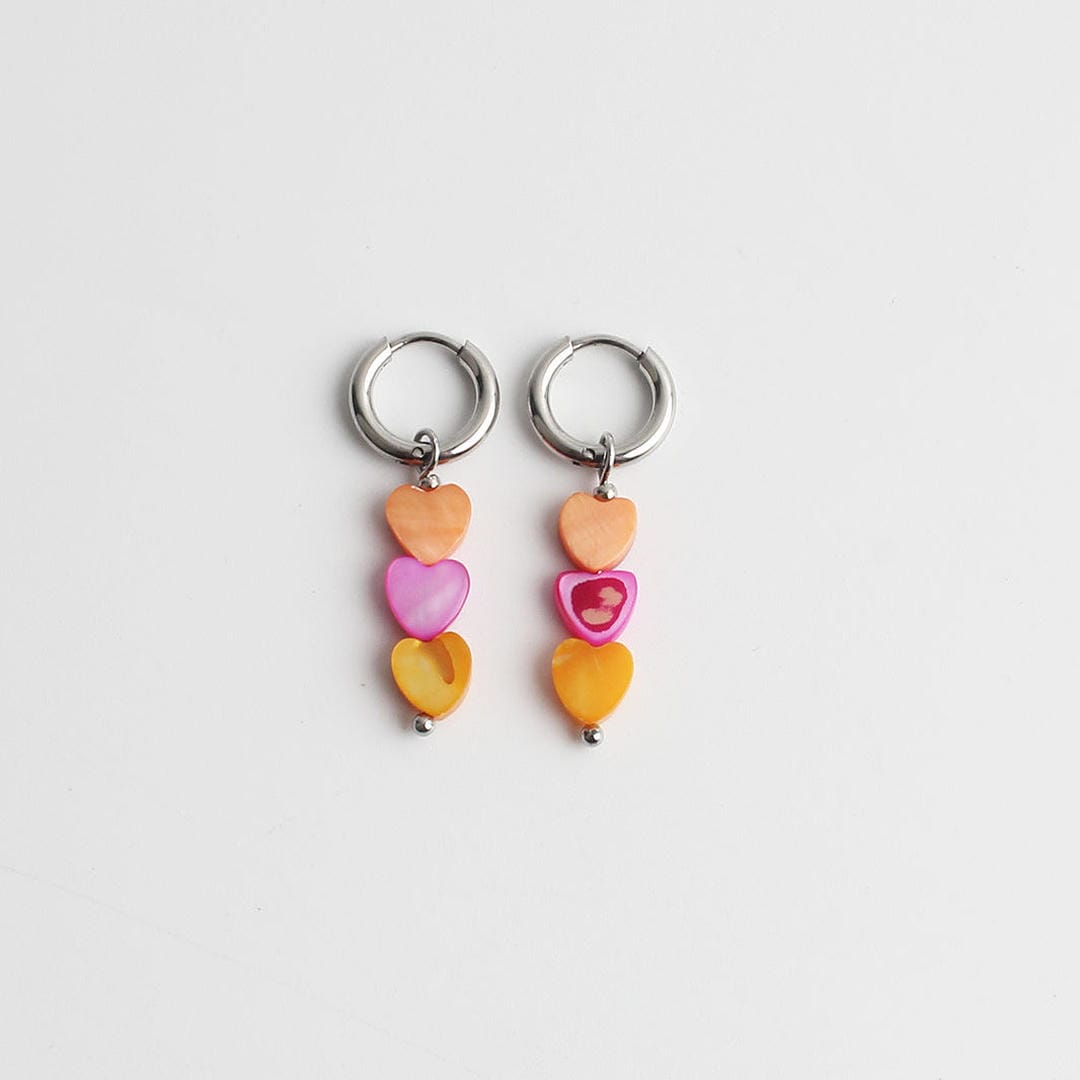 Pendientes triple corazón – imagen 2