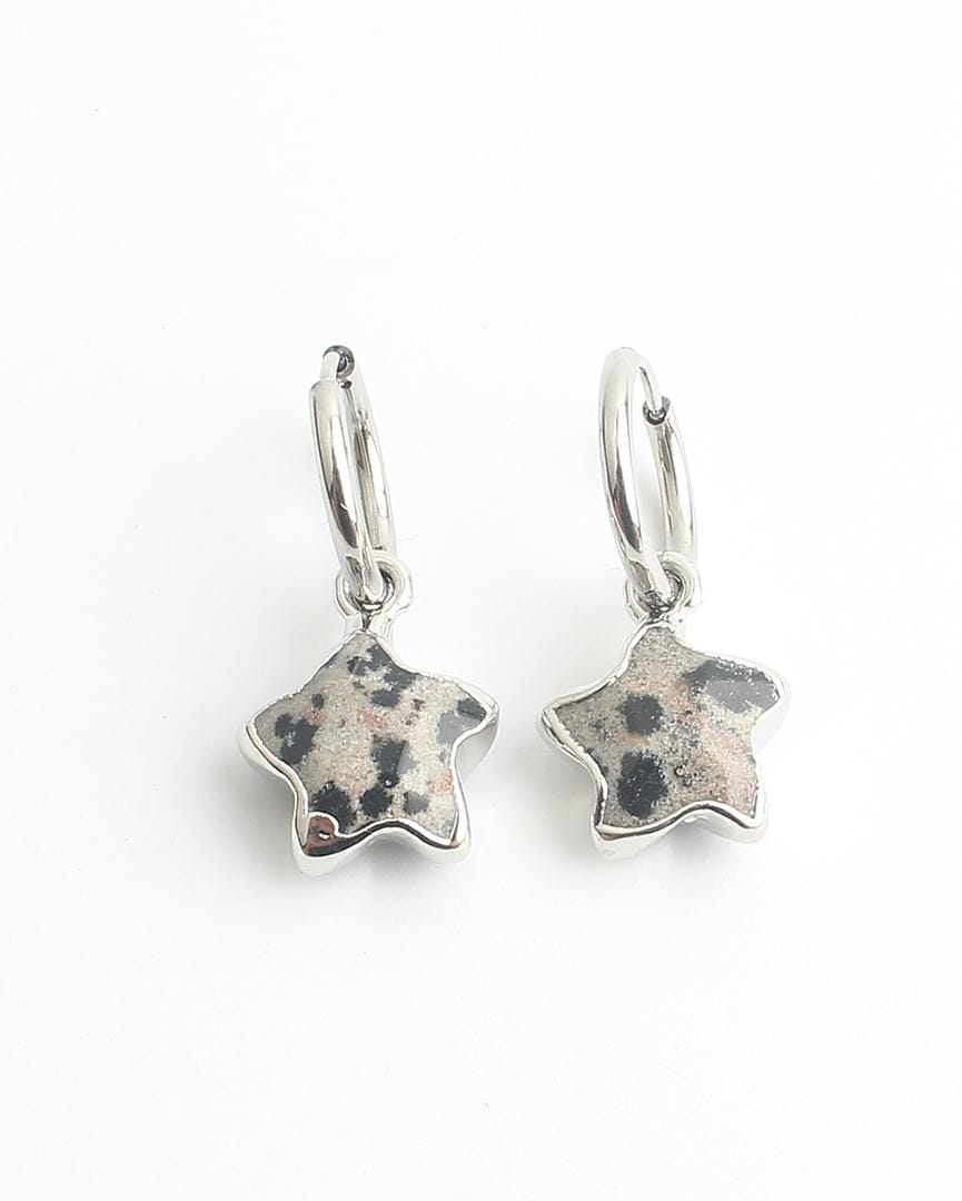 Pendientes de piedra natural con estrellas – imagen 4