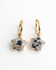 Pendientes de piedra natural con estrellas – imagen 2