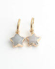 Pendientes de piedra natural con estrellas