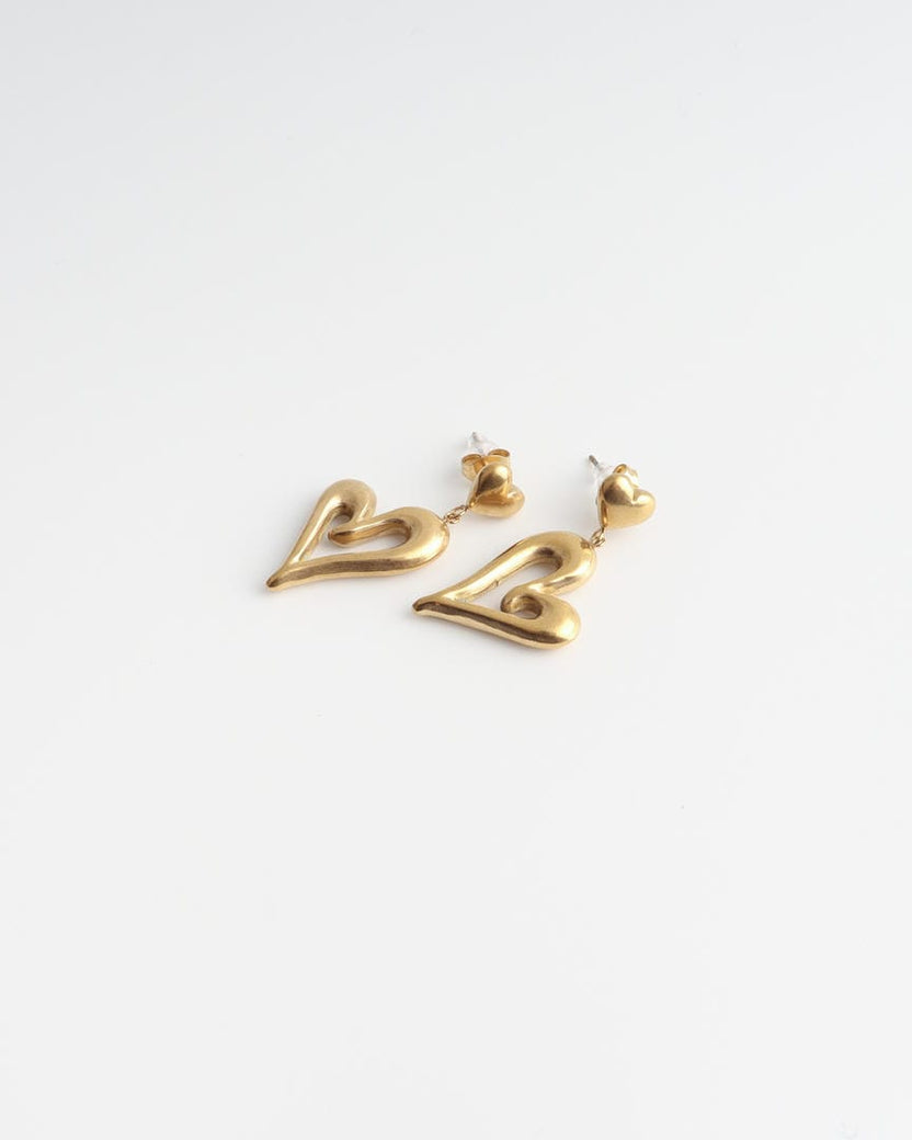 Pendientes con estilo de doble corazón — Carmen, Lucía & Rocío