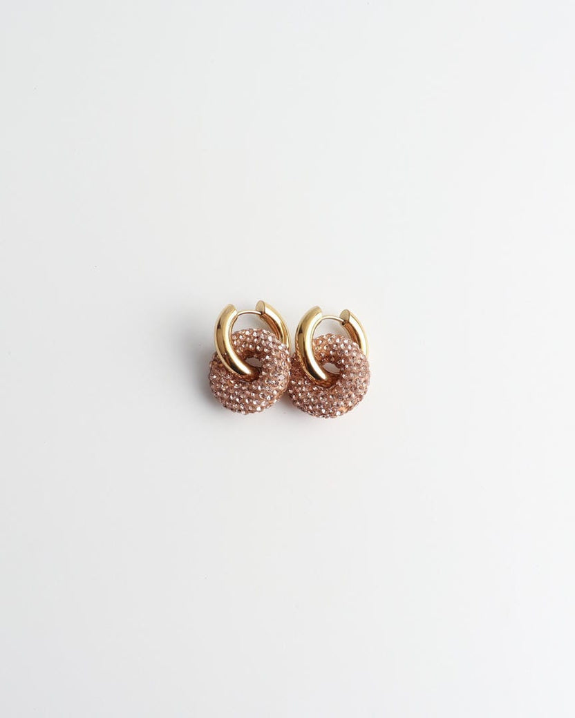 Pendientes largos de círculo de cristal