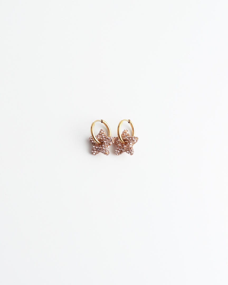 Pendientes aro con estrella pavé – imagen 10