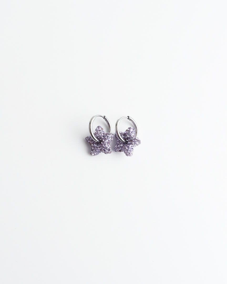 Pendientes aro con estrella pavé – imagen 13