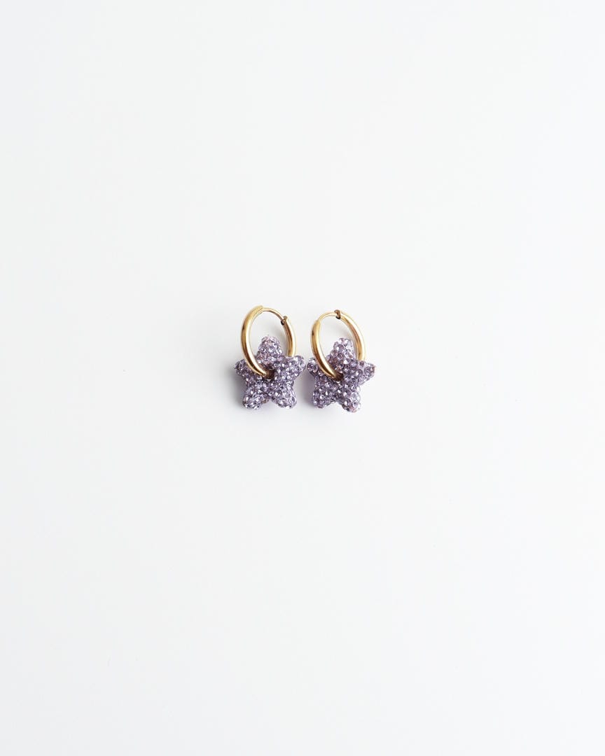 Pendientes aro con estrella pavé – imagen 12