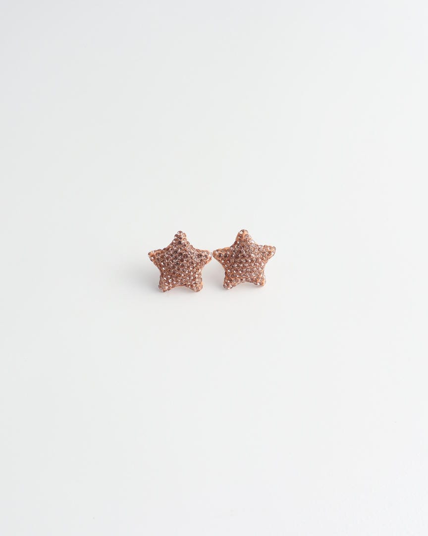 Pendientes tipo botón de estrella con pavé – imagen 10