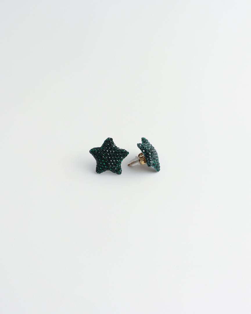 Pendientes tipo botón de estrella con pavé – imagen 11