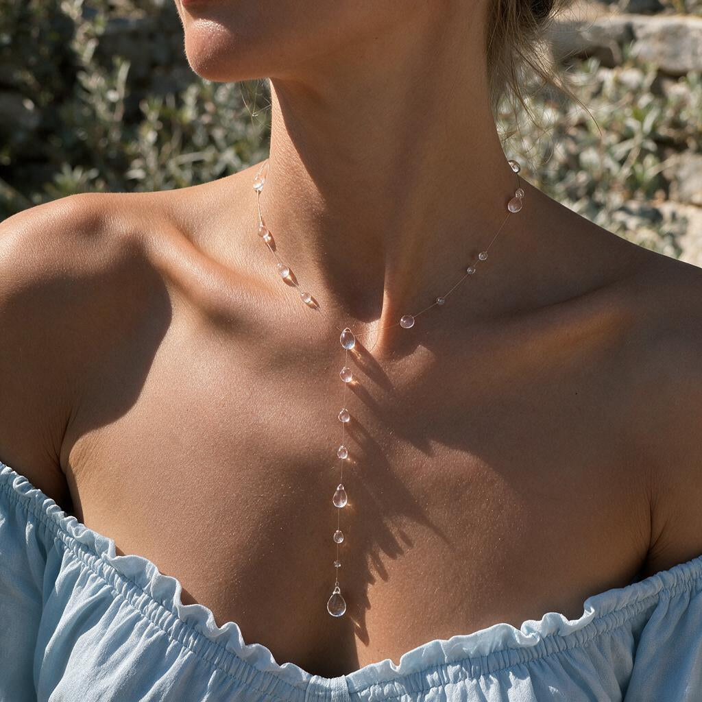 Collar Rivière de gotas en forma de Y – imagen 2