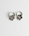 Pendientes de aro con colgante de flor – imagen 2