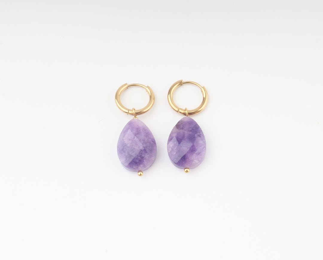 Pendientes colgantes de piedra natural elegantes y atemporales Carmen, Lucía & Rocío – imagen 5