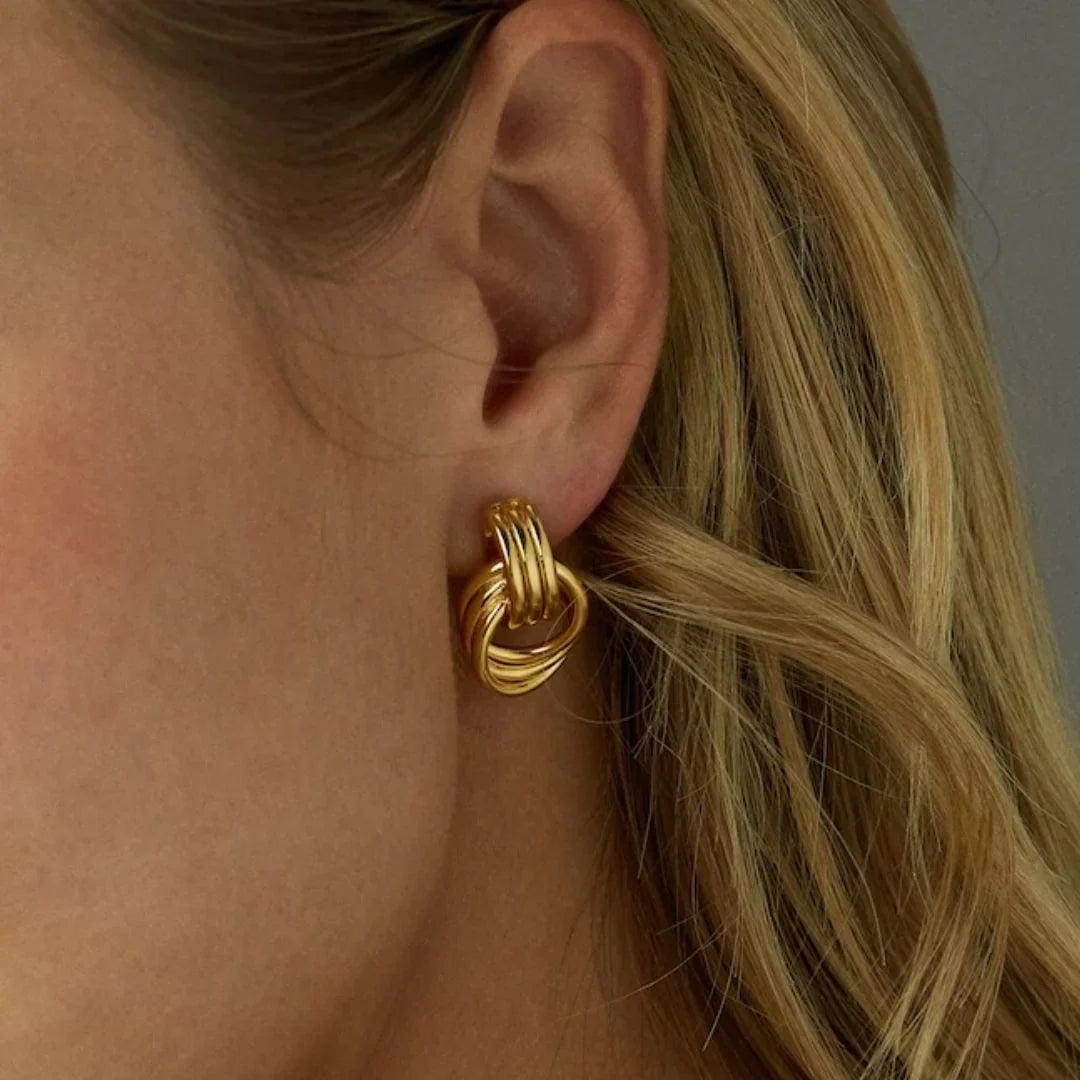 Pendientes de aro en capas brillantes – imagen 10