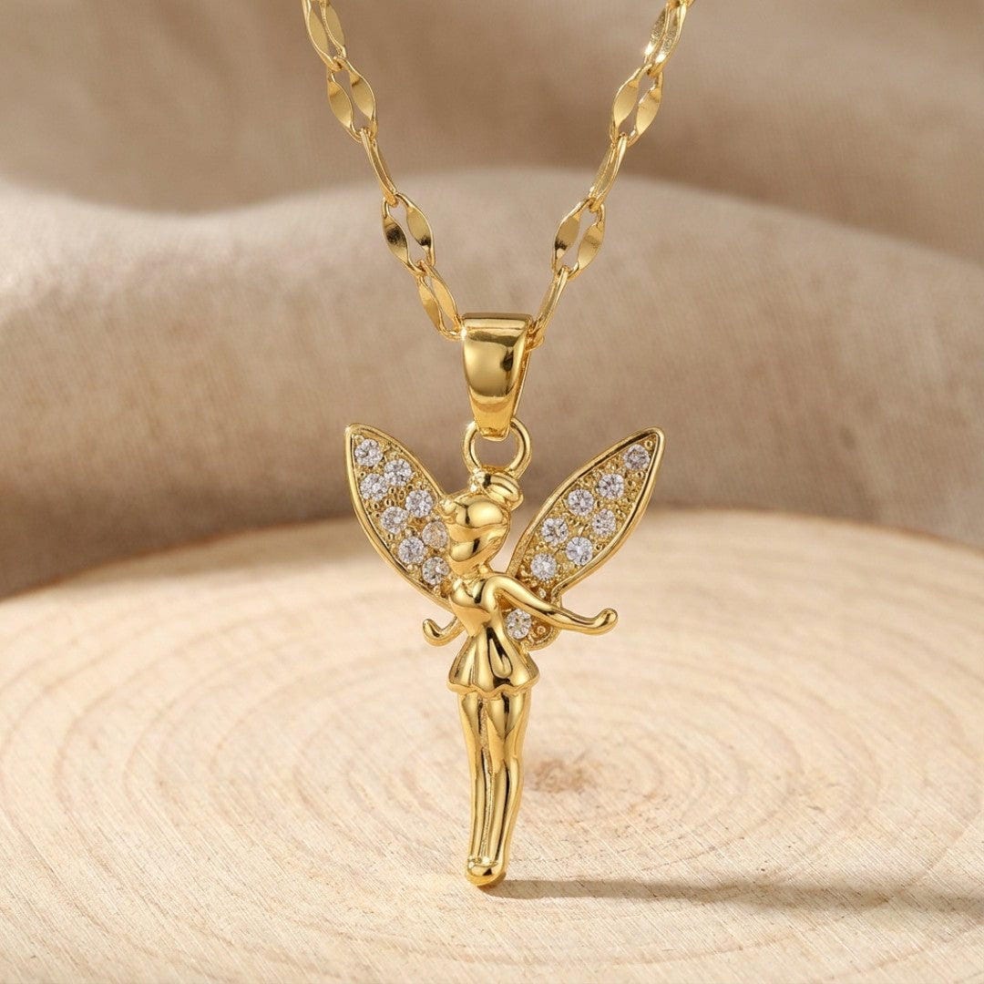Collar Hada de la suerte en plata y oro – imagen 2