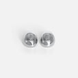 Pendientes ovalados de plata pulida