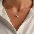 Collar con doble colgante de perla en forma de lágrima – imagen 2