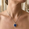 Collar con colgante de corazón de zafiro – imagen 2