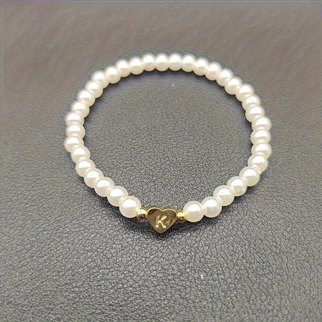 Pulsera de perlas con letras de la A a la Z – imagen 12