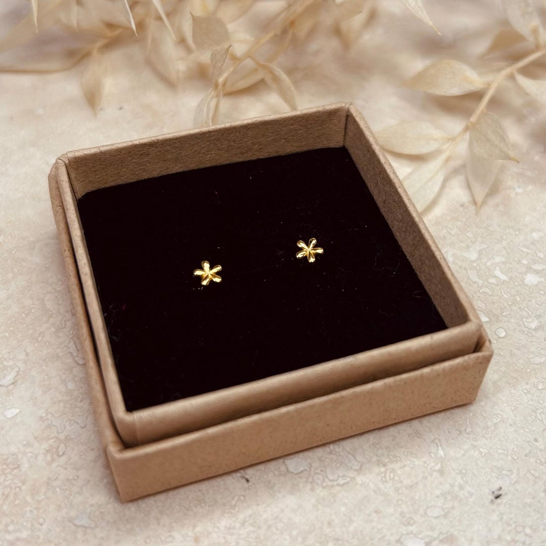 Pendientes florales de oro o plata – imagen 2