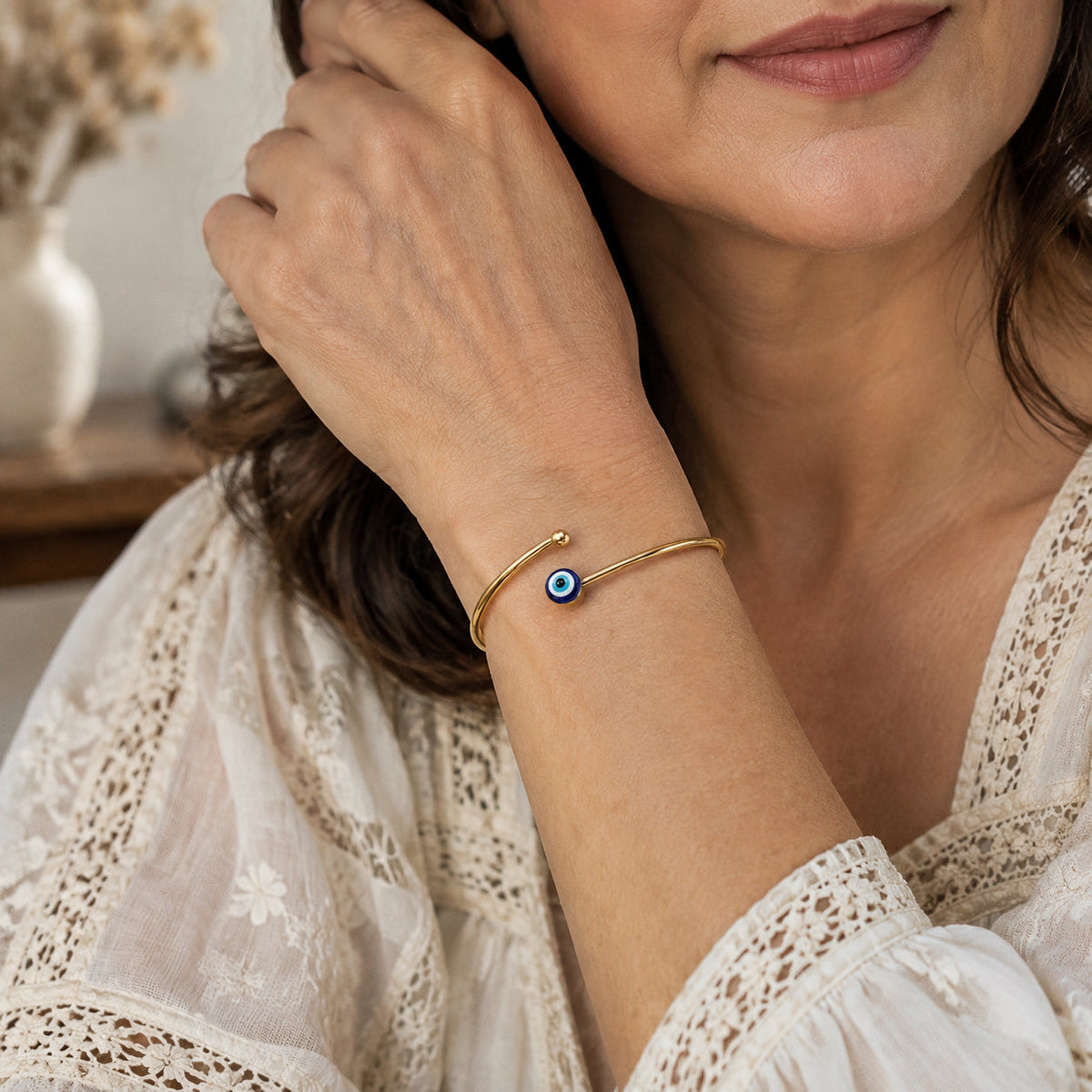 Pulsera rígida abierta de lujo — Carmen, Lucía & Rocío