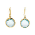Pendientes vintage de cristal azul