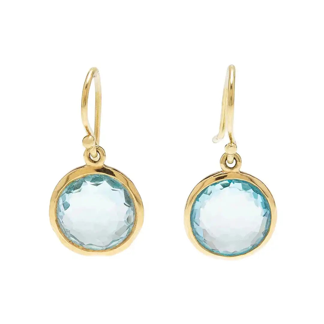 Pendientes vintage de cristal azul