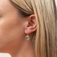 Pendientes vintage de cristal azul – imagen 2