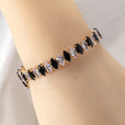 Pulsera de circonita marquesa con ónice – imagen 3