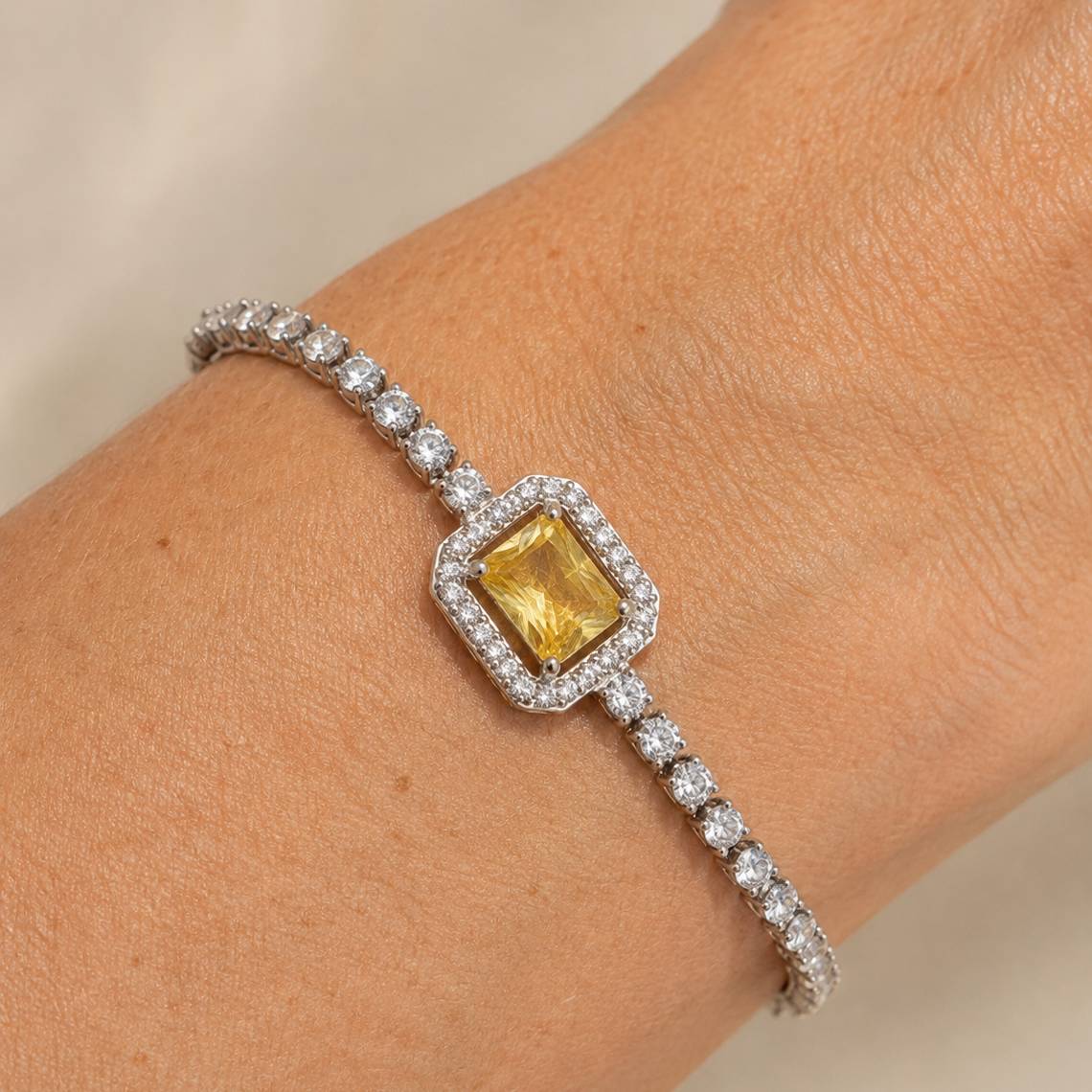 Pulsera exquisita de piedra amarilla – imagen 2