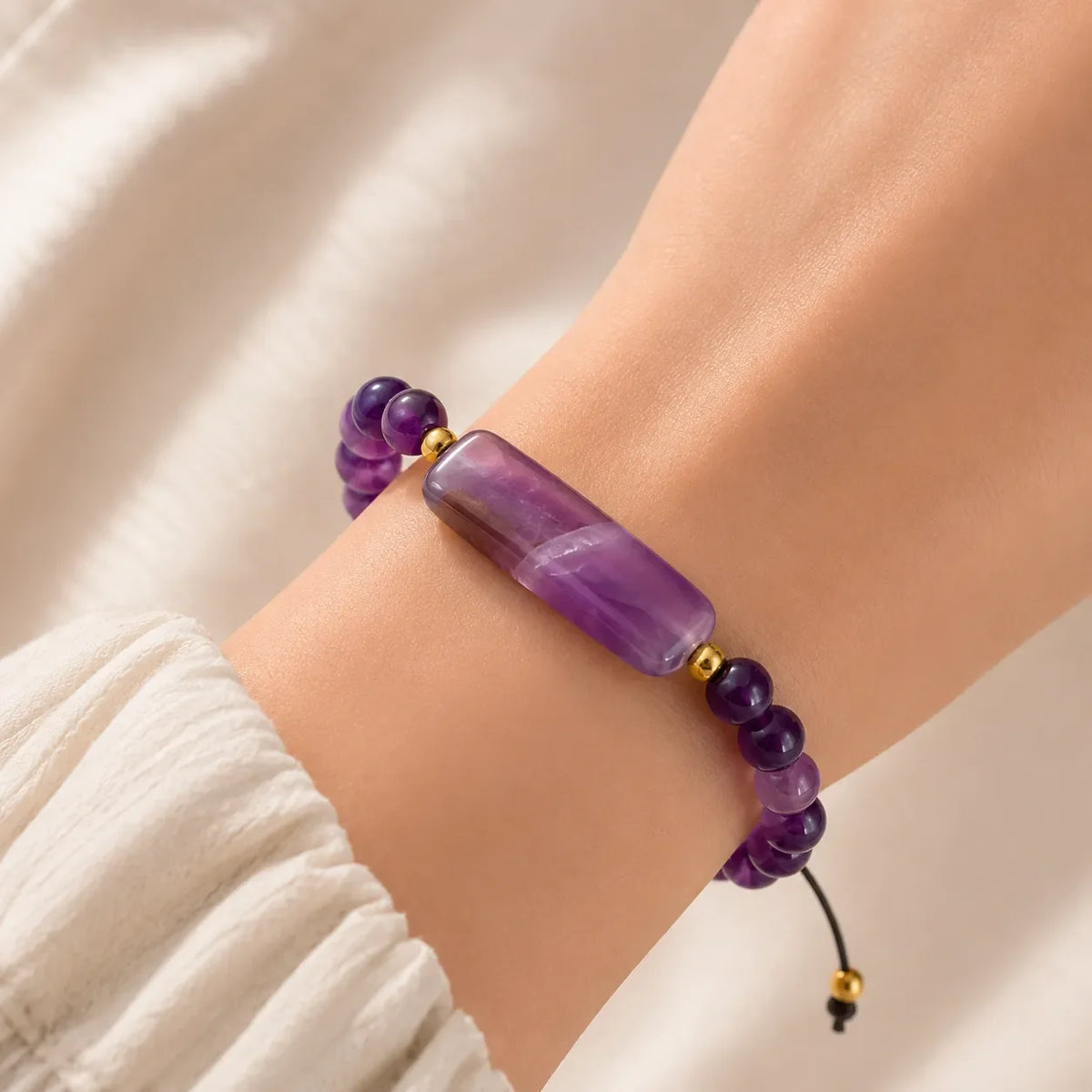 Pulsera clásica de cuentas ajustable